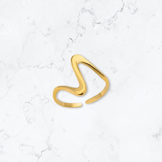 Gold Ribbon Ring - Gemineye Jewellery