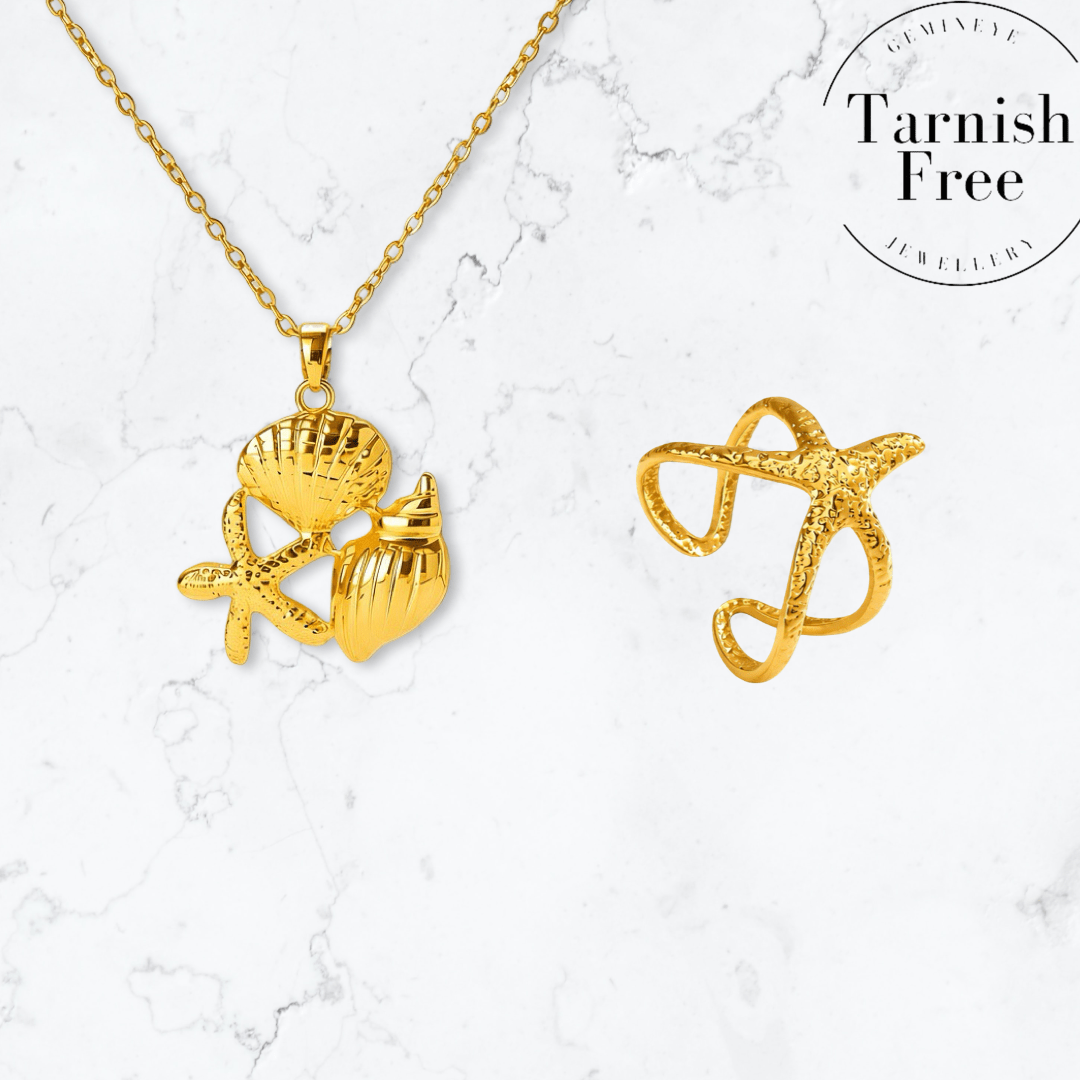 Gold Starfish Duo - Gemineye Jewellery