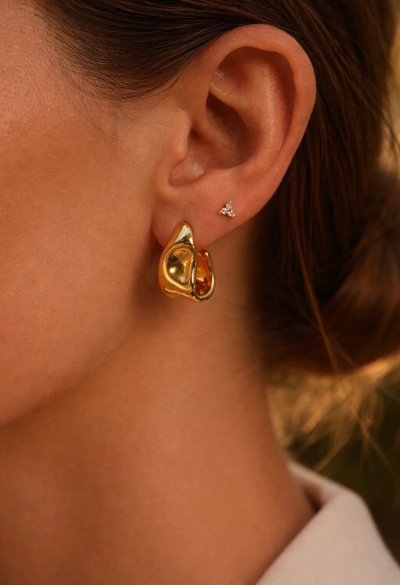Molten Gold Duo - Gemineye Jewellery