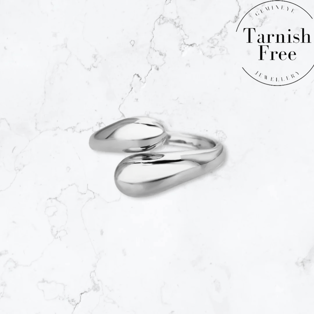 Silver Double Wrap Ring - Gemineye Jewellery