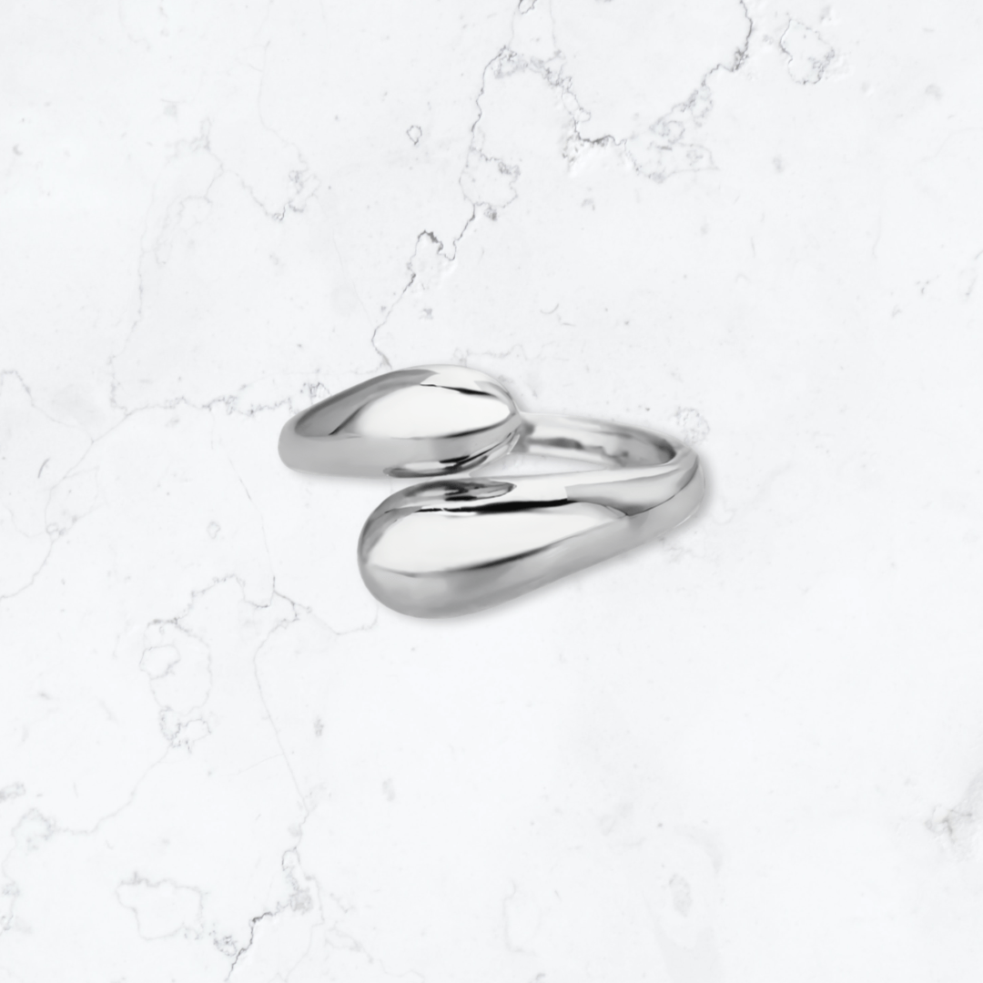 Silver Double Wrap Ring - Gemineye Jewellery