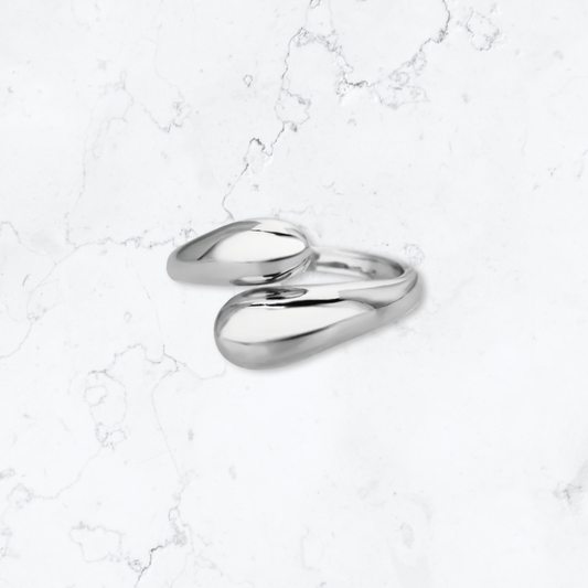 Silver Double Wrap Ring - Gemineye Jewellery