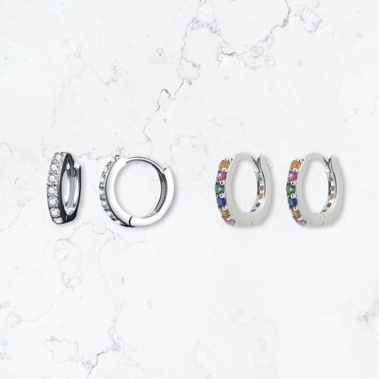 Silver Huggie Set - Gemineye Jewellery