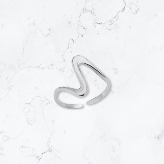 Silver Ribbon Ring - Gemineye Jewellery