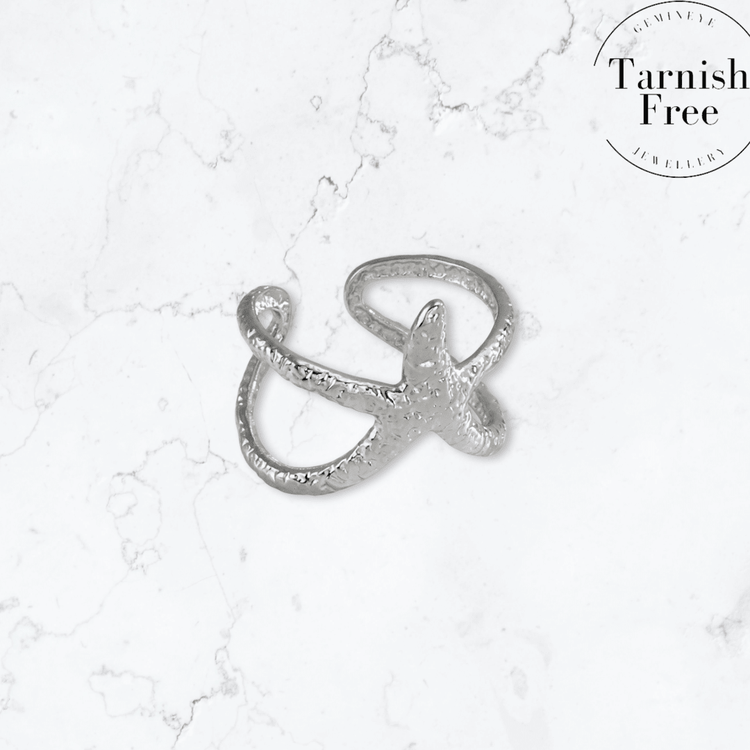 Silver Starfish Ring - Gemineye Jewellery