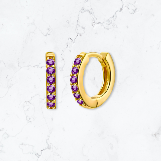 Gold Purple Crystal Huggies