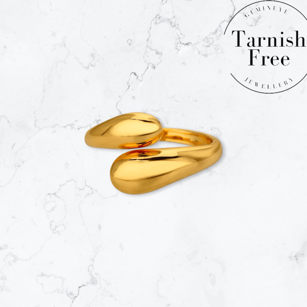Gold Double Wrap Ring - Gemineye Jewellery