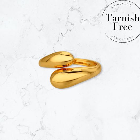 Gold Double Wrap Ring - Gemineye Jewellery