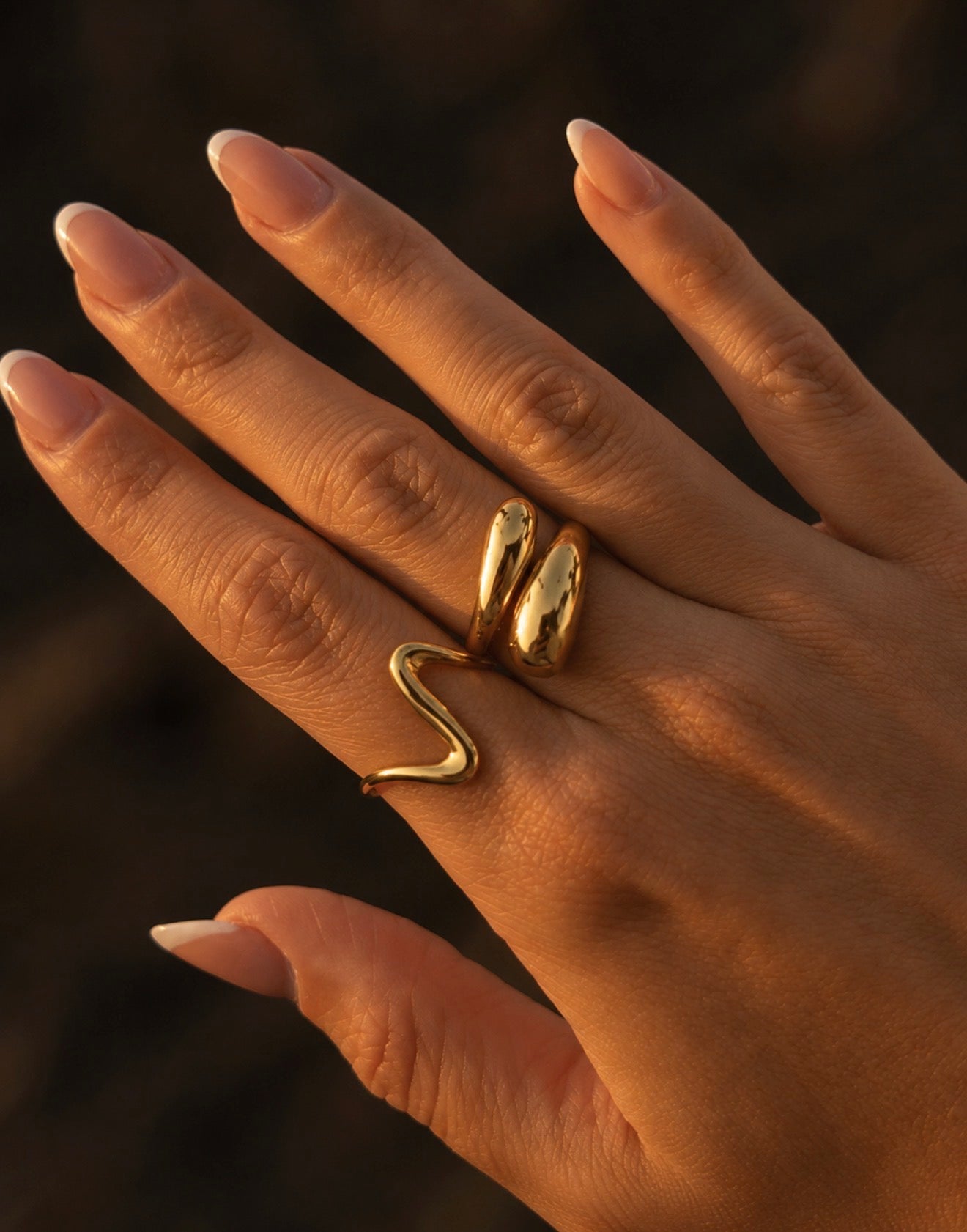 Gold Double Wrap Ring - Gemineye Jewellery