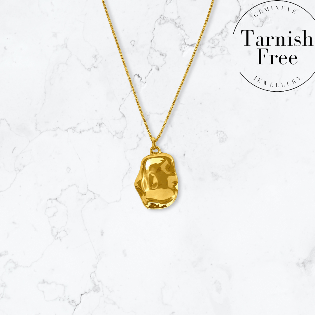 Gold Molten Necklace - Gemineye Jewellery