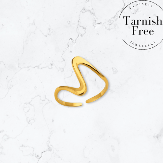Gold Ribbon Ring - Gemineye Jewellery