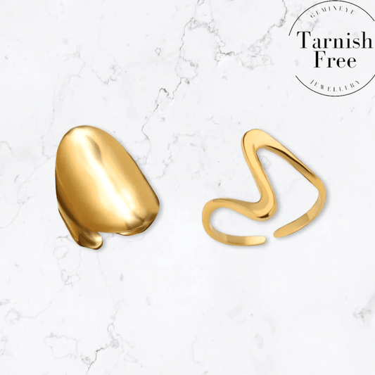 Gold Ring Duo - Gemineye Jewellery