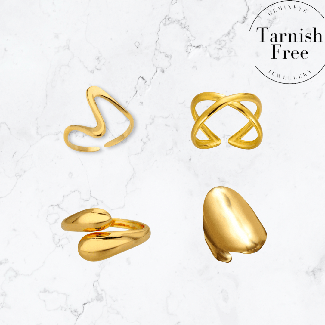 Gold Ring Stacker Set - Gemineye Jewellery