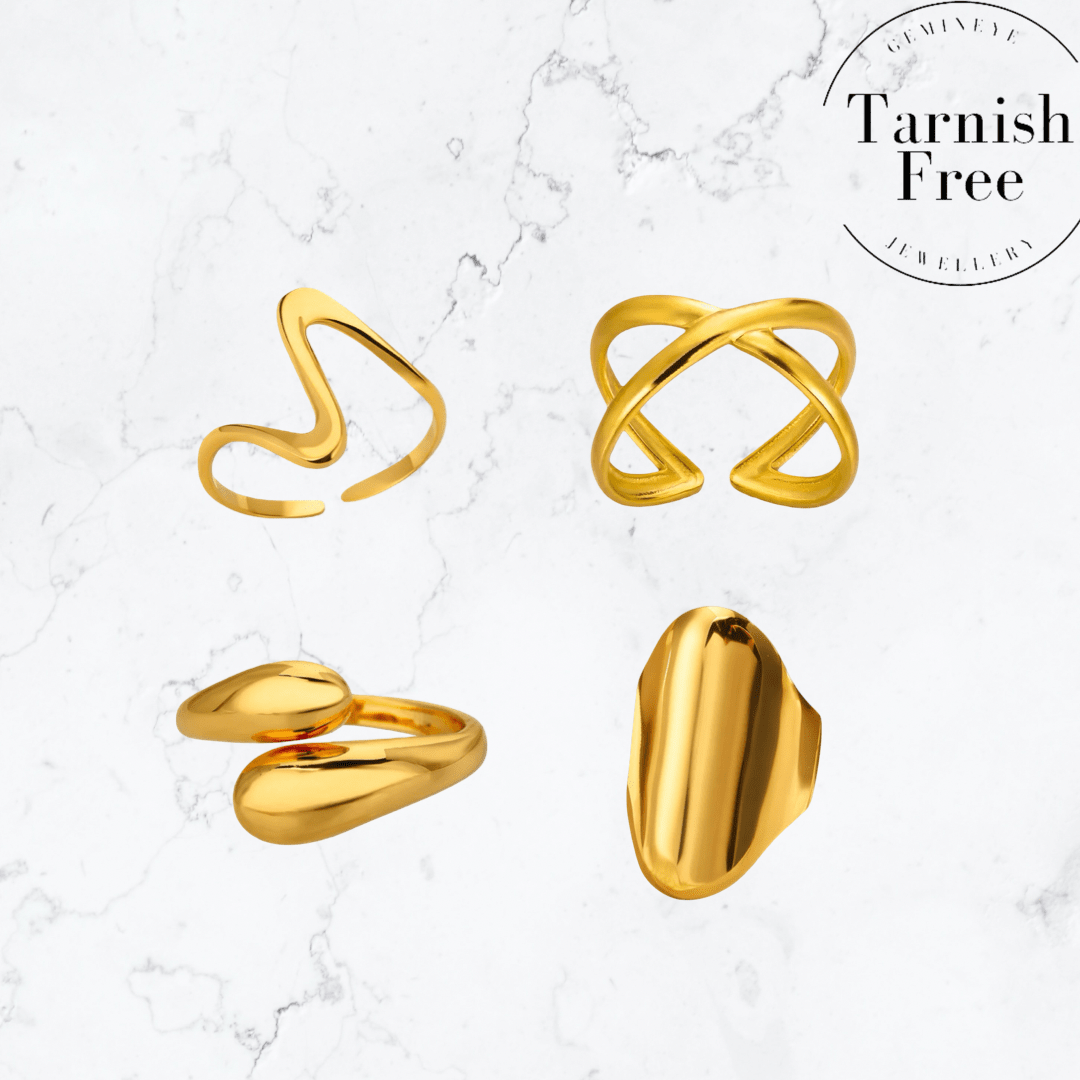 Gold Ring Stacker Set - Gemineye Jewellery