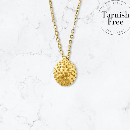 Gold Single Drop Pendant Necklace - Gemineye Jewellery