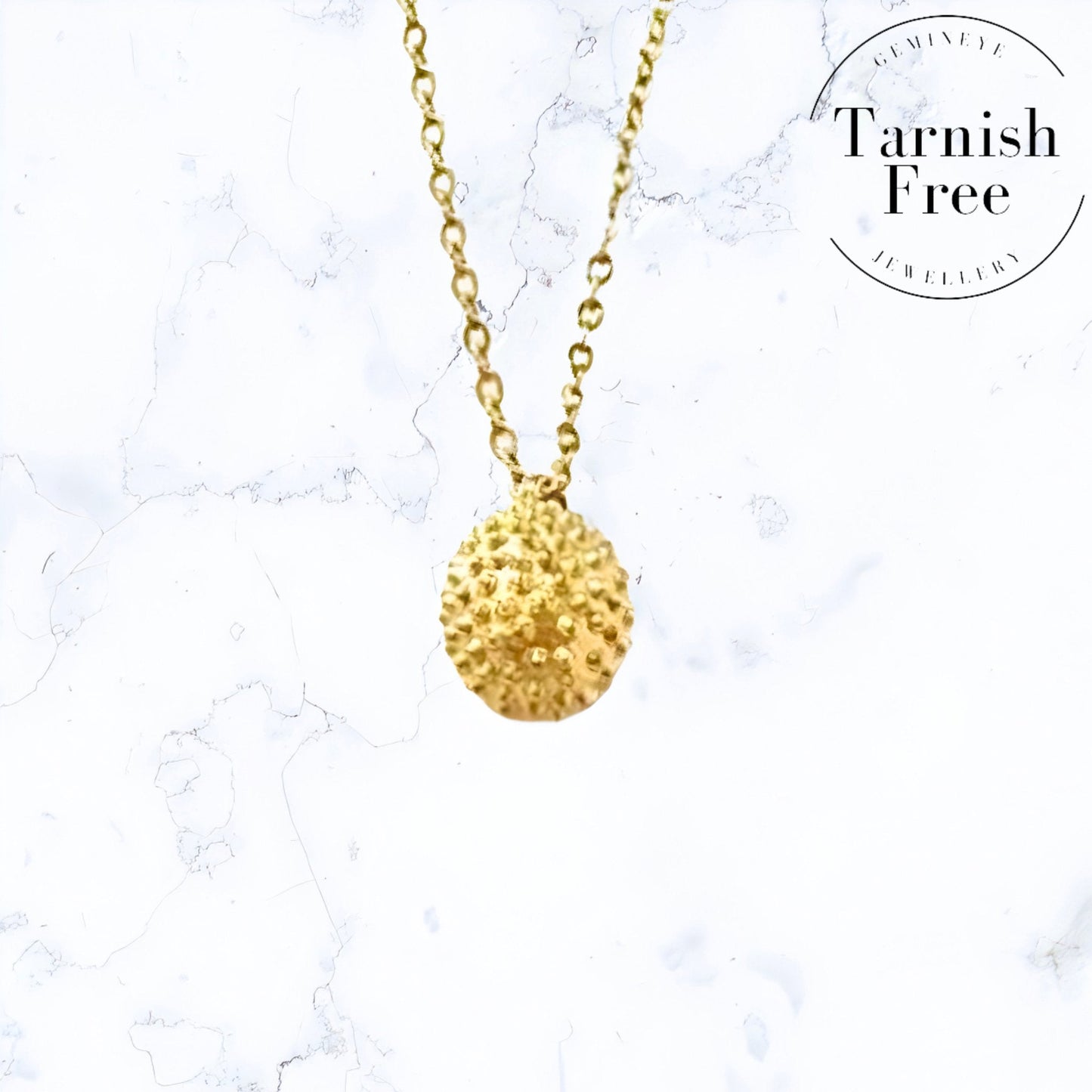 Gold Single Drop Pendant Necklace - Gemineye Jewellery