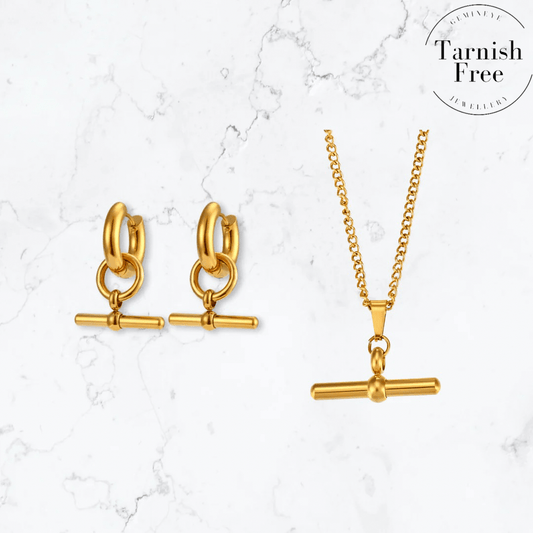 Gold T - Bar Duo - Gemineye Jewellery