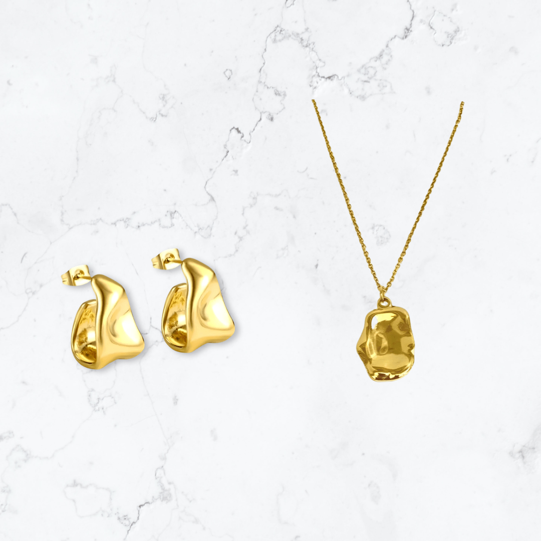 Molten Gold Duo - Gemineye Jewellery