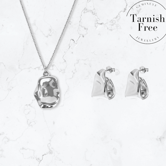 Molten Silver Duo - Gemineye Jewellery