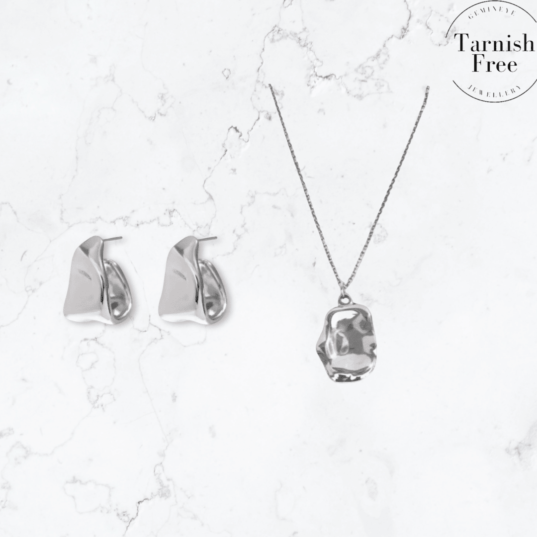 Molten Silver Duo - Gemineye Jewellery