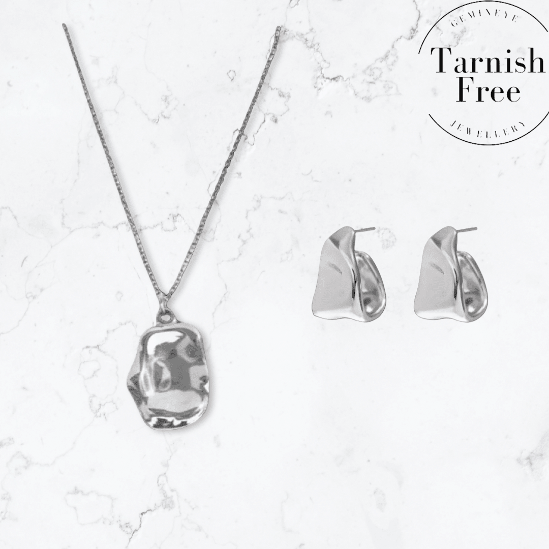 Molten Silver Duo - Gemineye Jewellery