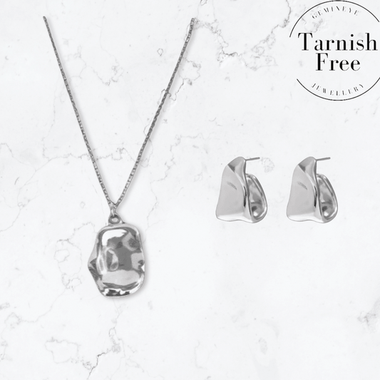 Molten Silver Duo - Gemineye Jewellery