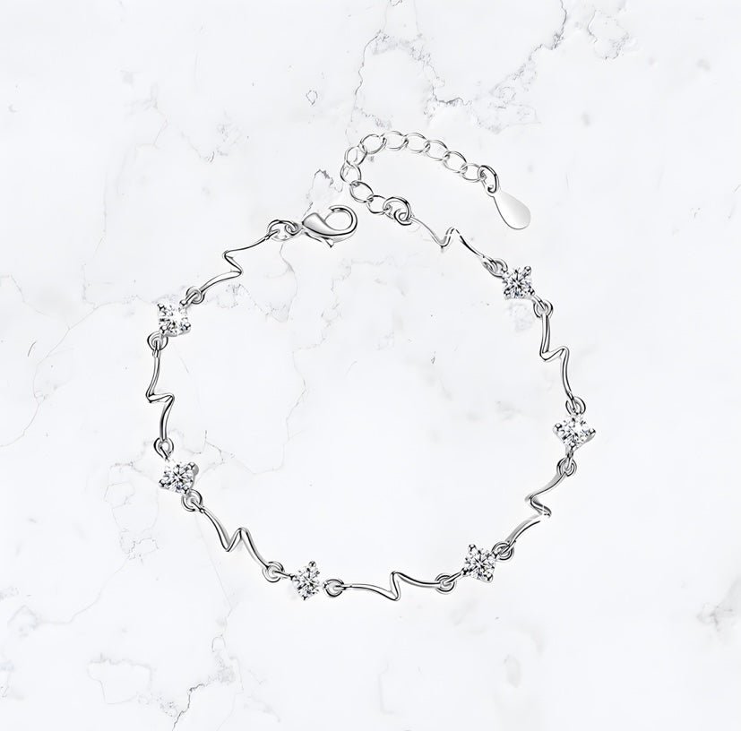 Silver Crystal Bracelet - Gemineye Jewellery