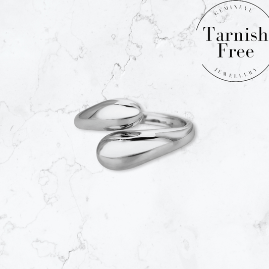 Silver Double Wrap Ring - Gemineye Jewellery