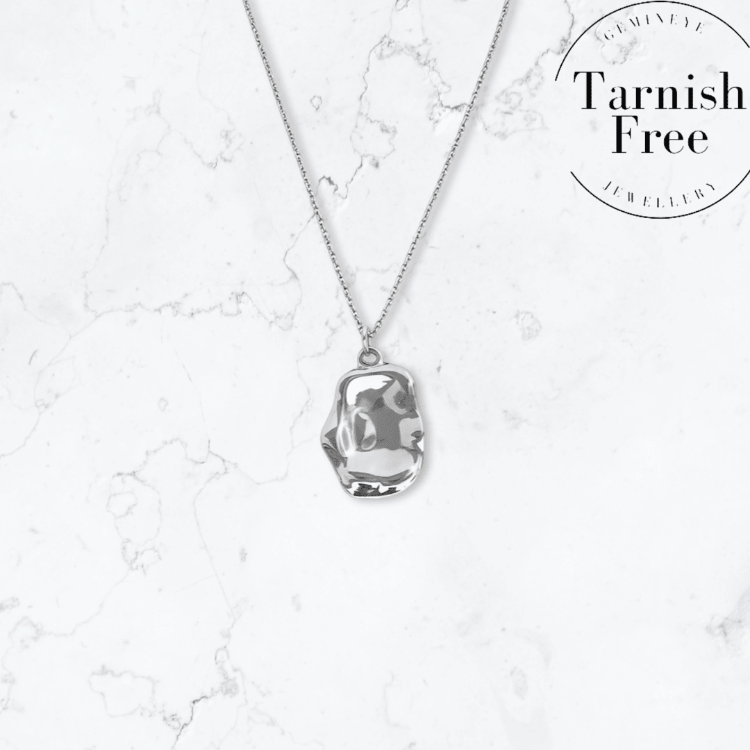 Silver Molten Necklace - Gemineye Jewellery