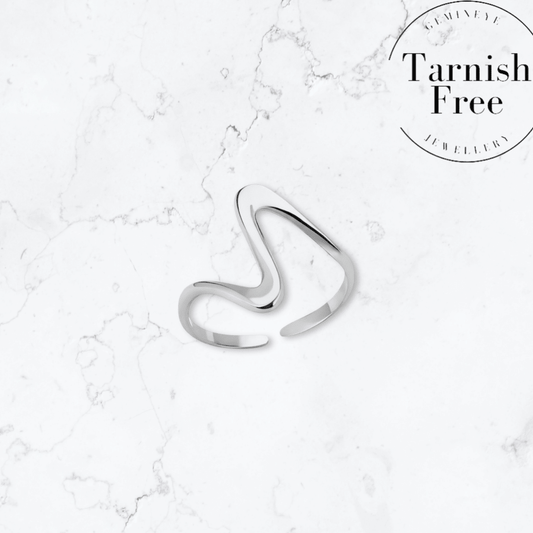 Silver Ribbon Ring - Gemineye Jewellery