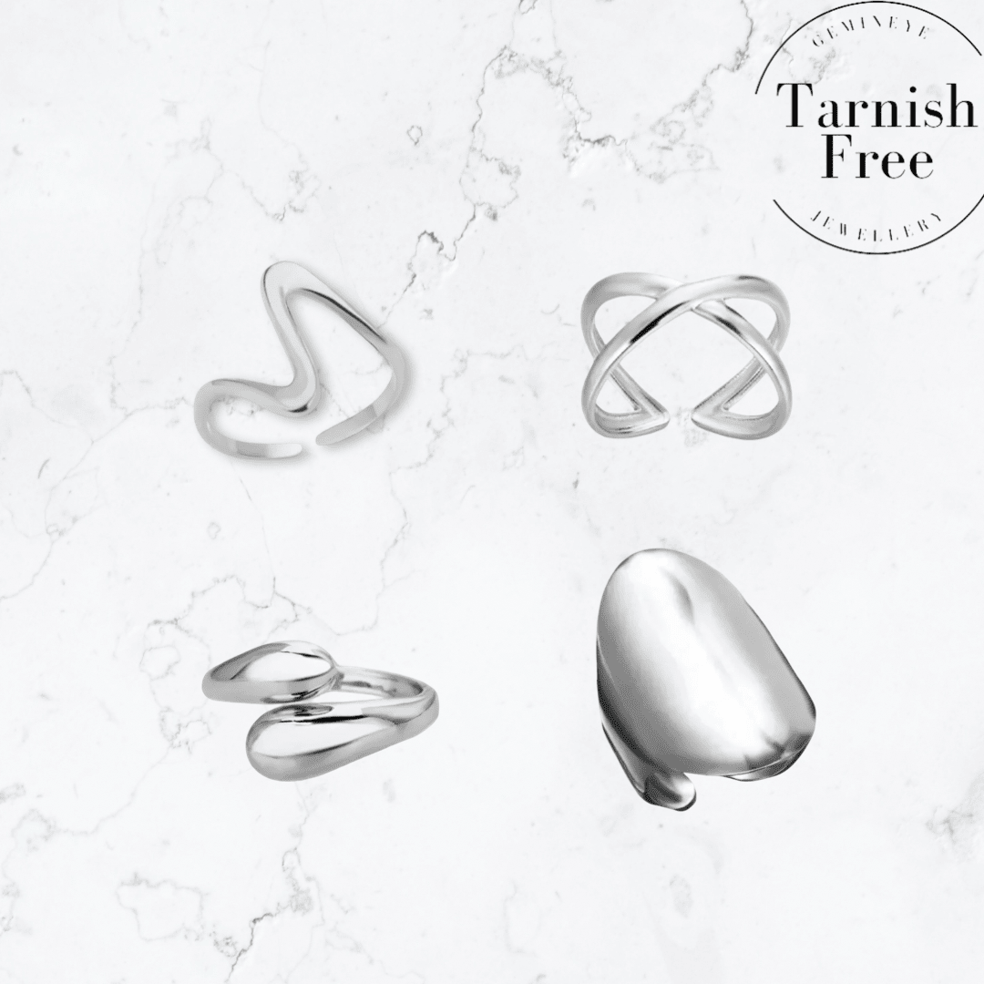 Silver Ring Stacker Set - Gemineye Jewellery