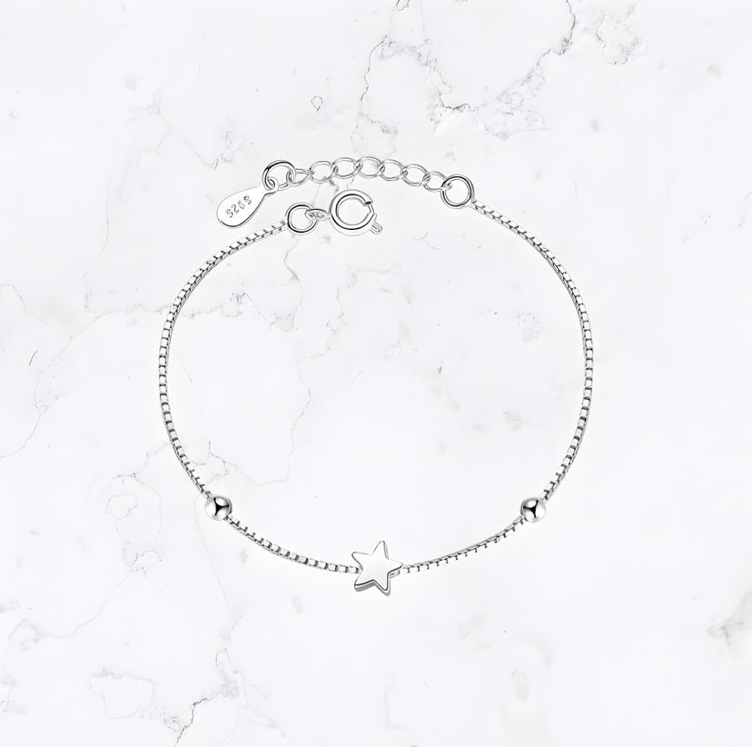 Silver Shooting Star Bracelet - Gemineye Jewellery