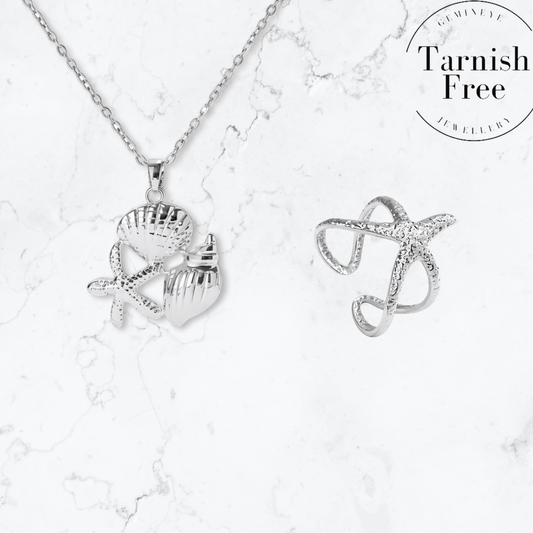 Silver Starfish Duo - Gemineye Jewellery