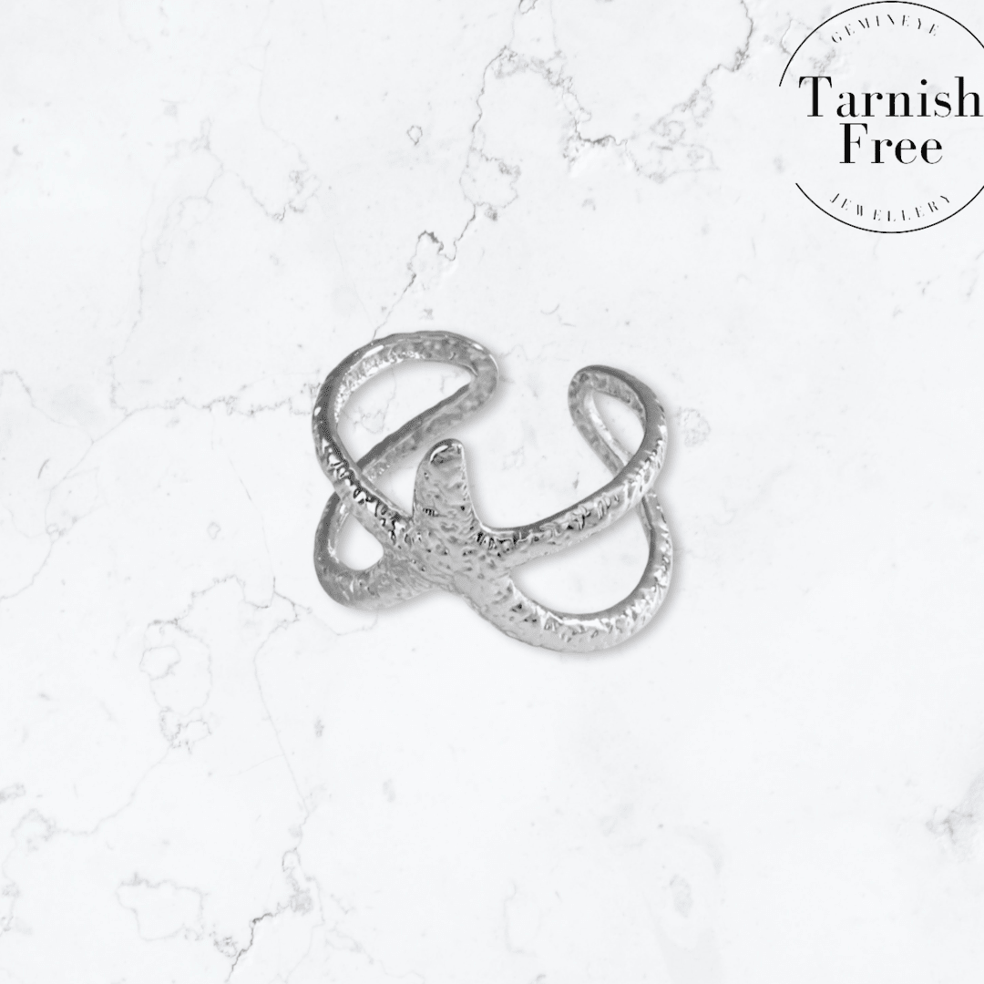 Silver Starfish Ring - Gemineye Jewellery
