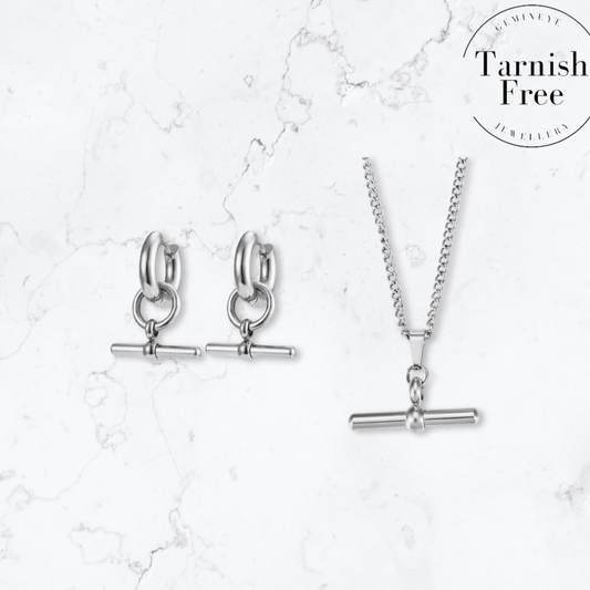 Silver T - Bar Duo - Gemineye Jewellery
